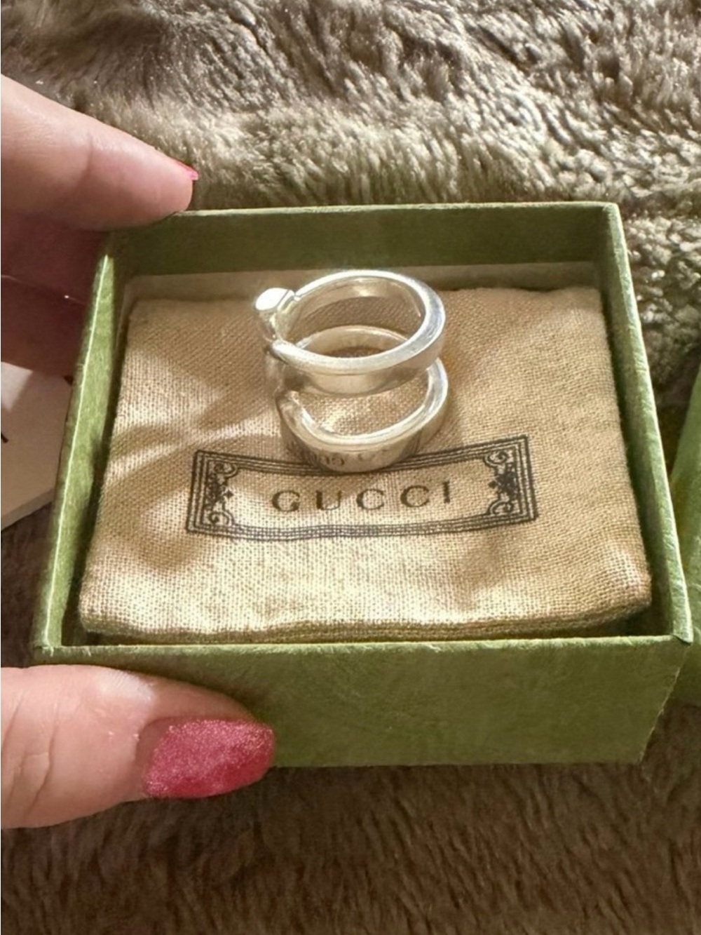 Gucci Silver Horsebit Ring - Picture 2 of 6